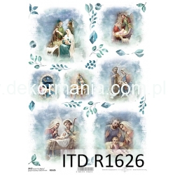 Papier ryżowy ITD A4 R1626  Boże Narodzenie, Szopka